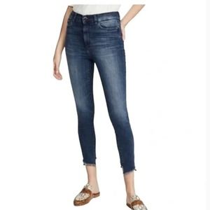 DL1961 x Marianna Hewitt Farrow Crop High Rise Skinny Jeans in Pomona Wash